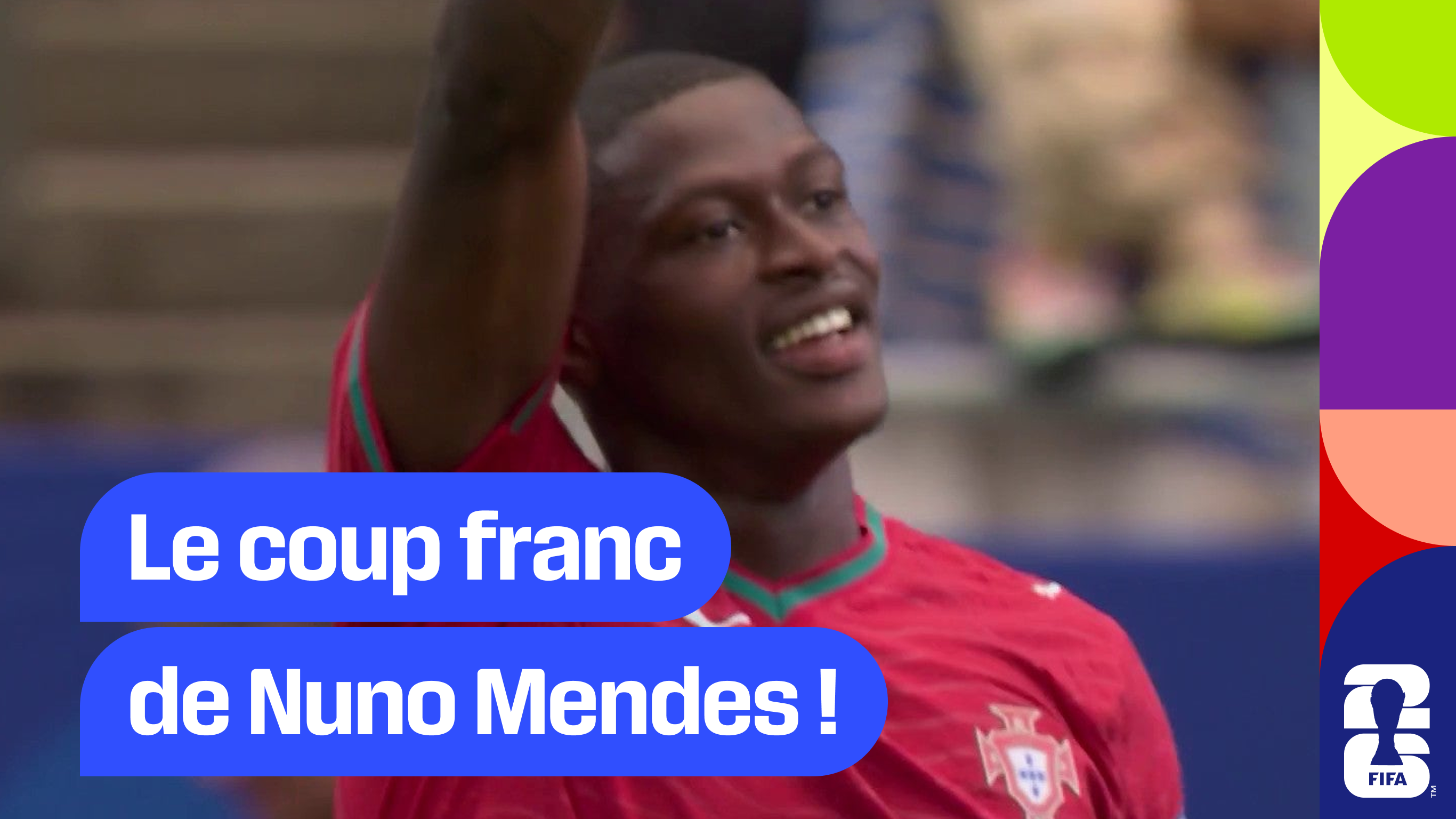Le coup franc de Nuno Mendes !