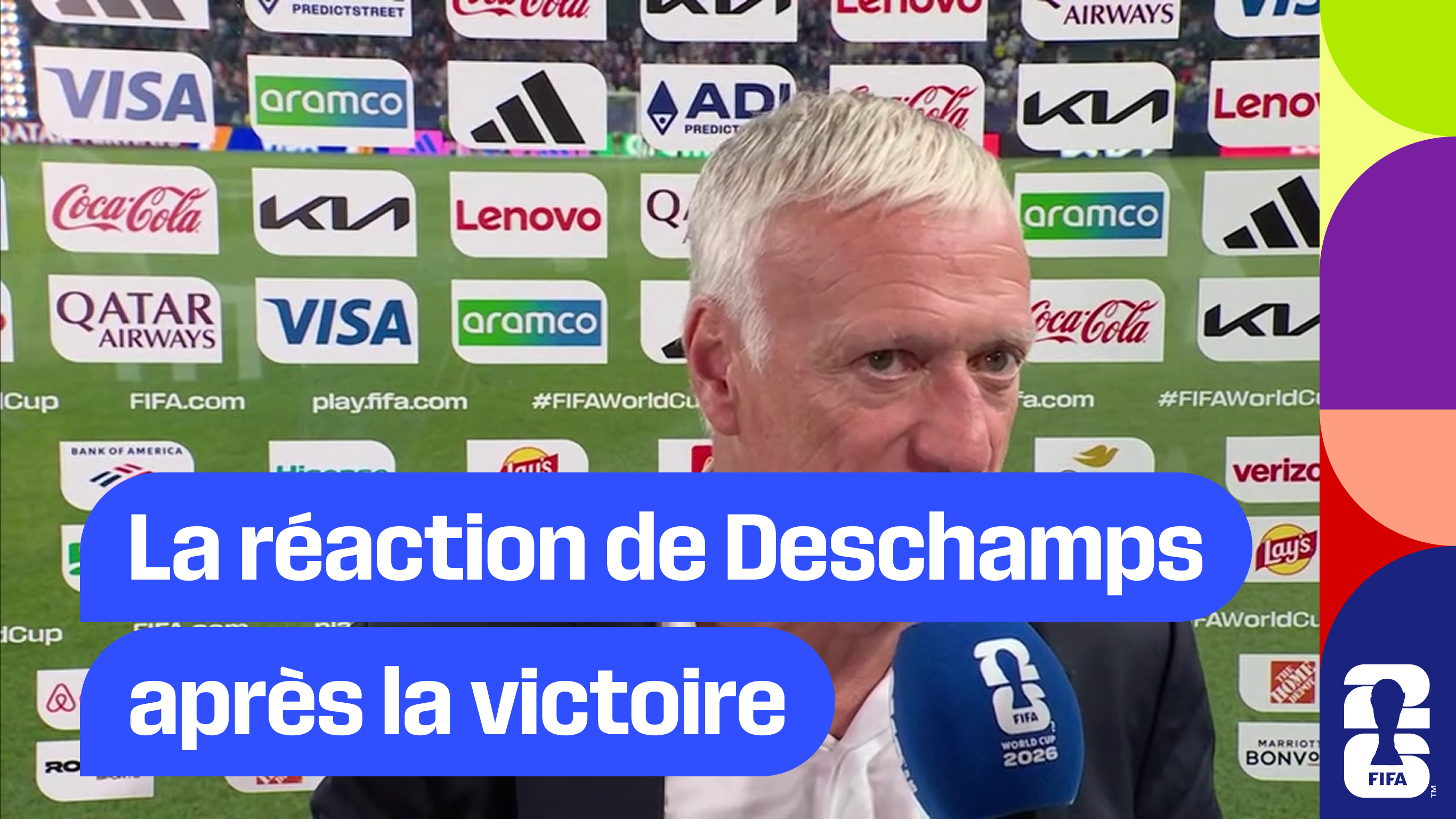 La réaction de Deschamps après la victoire
