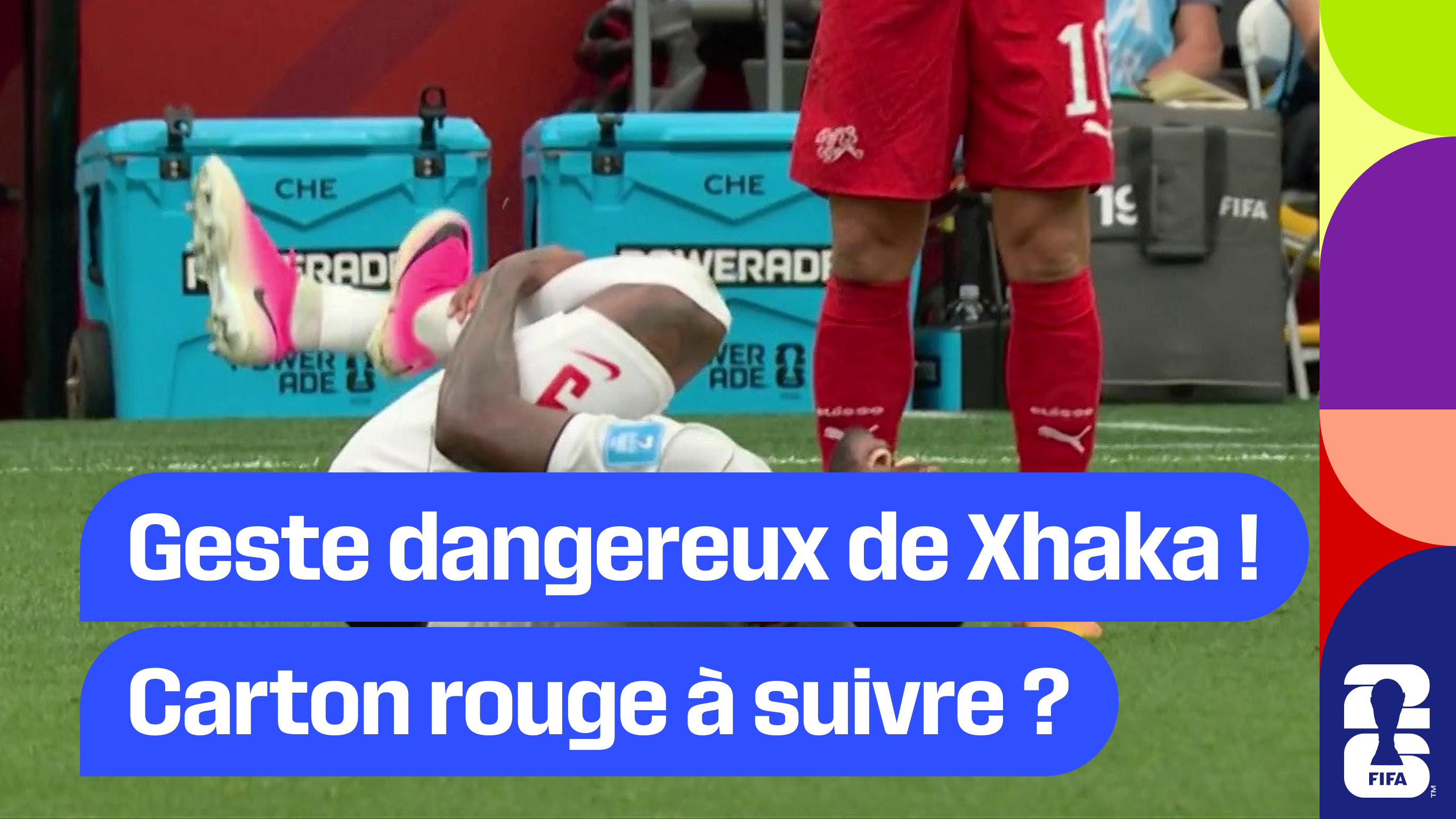 Geste dangereux de Xhaka ! Carton rouge à suivre ?