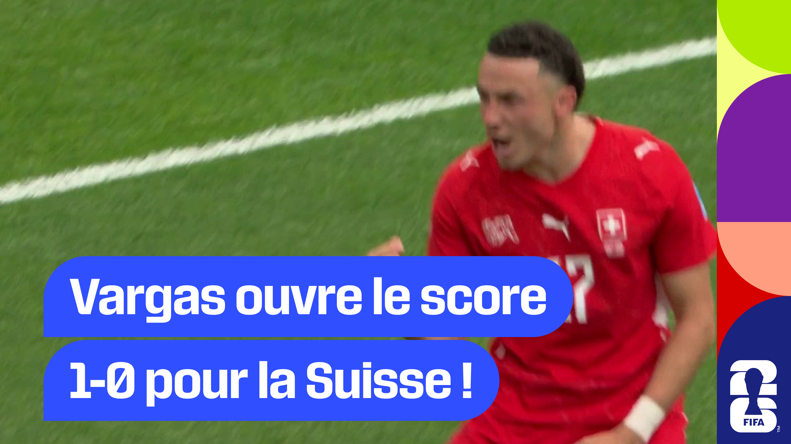 Vargas ouvre le score, 1-0 pour la Suisse !