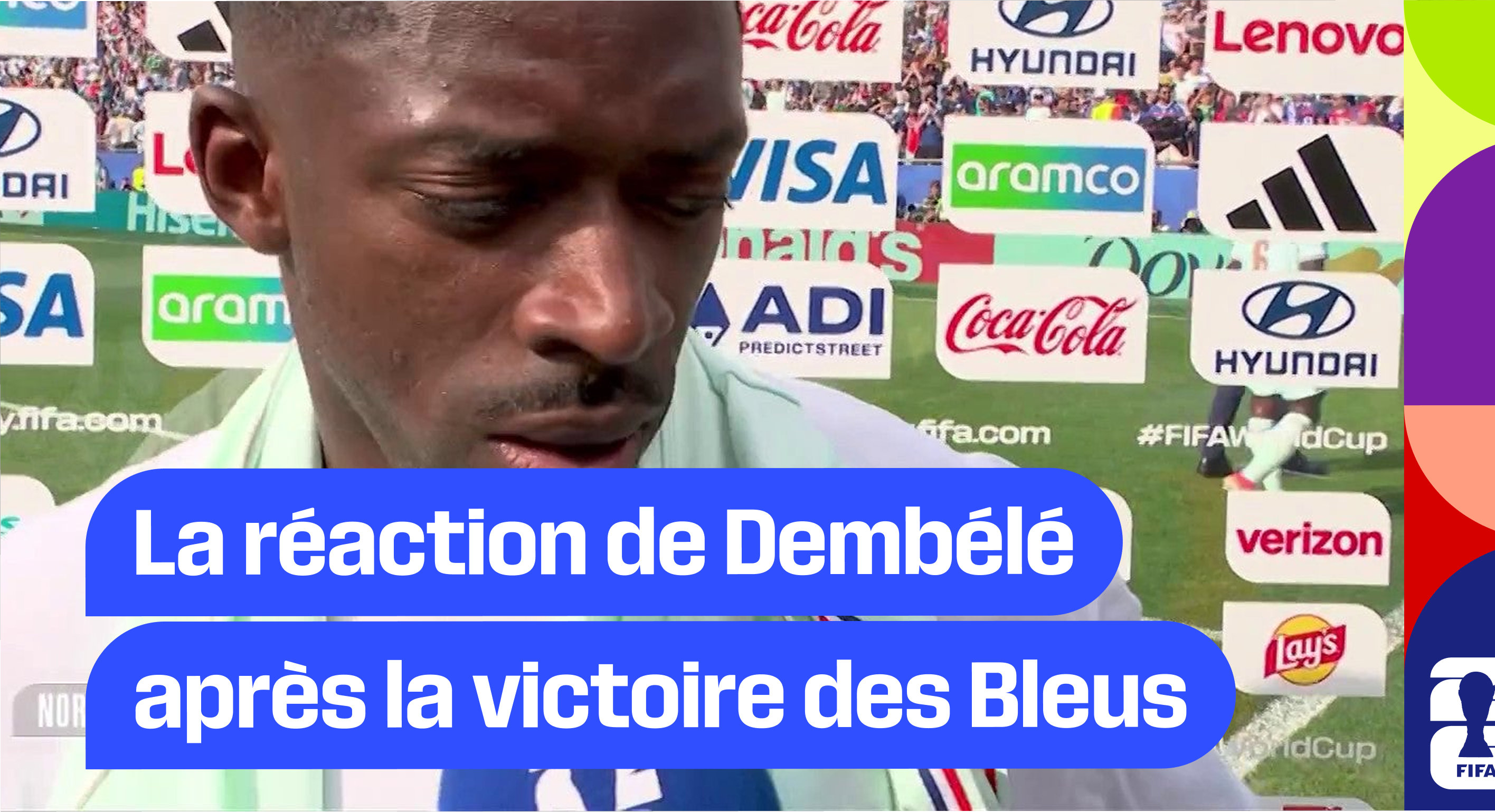 La réaction d'Ousmane Dembélé après la victoire des Bleus