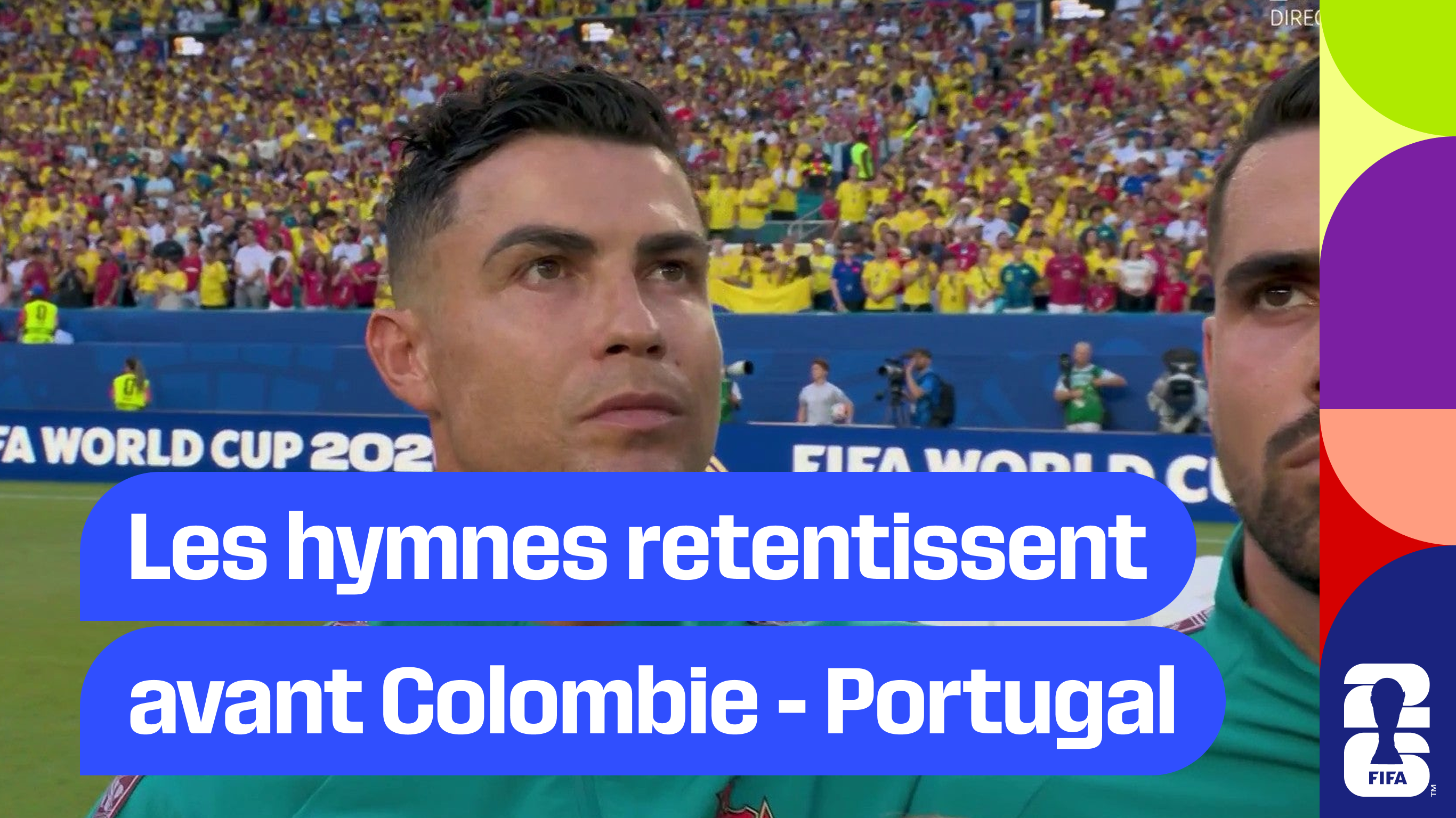 Les hymnes retentissent avant Colombie - Portugal