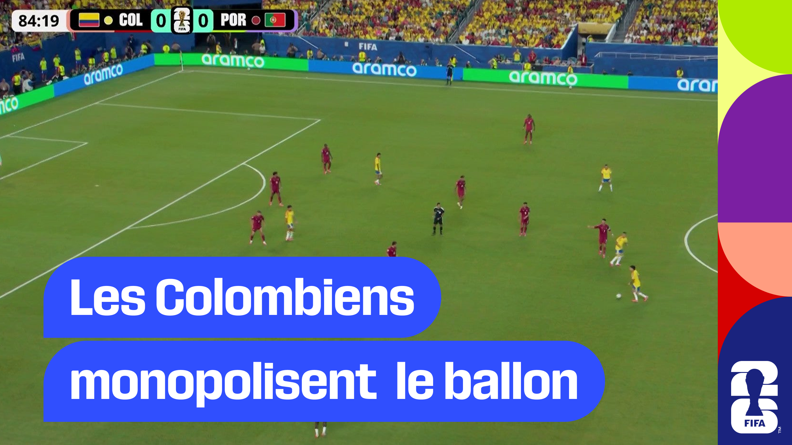 Les Colombiens monopolisent le ballon