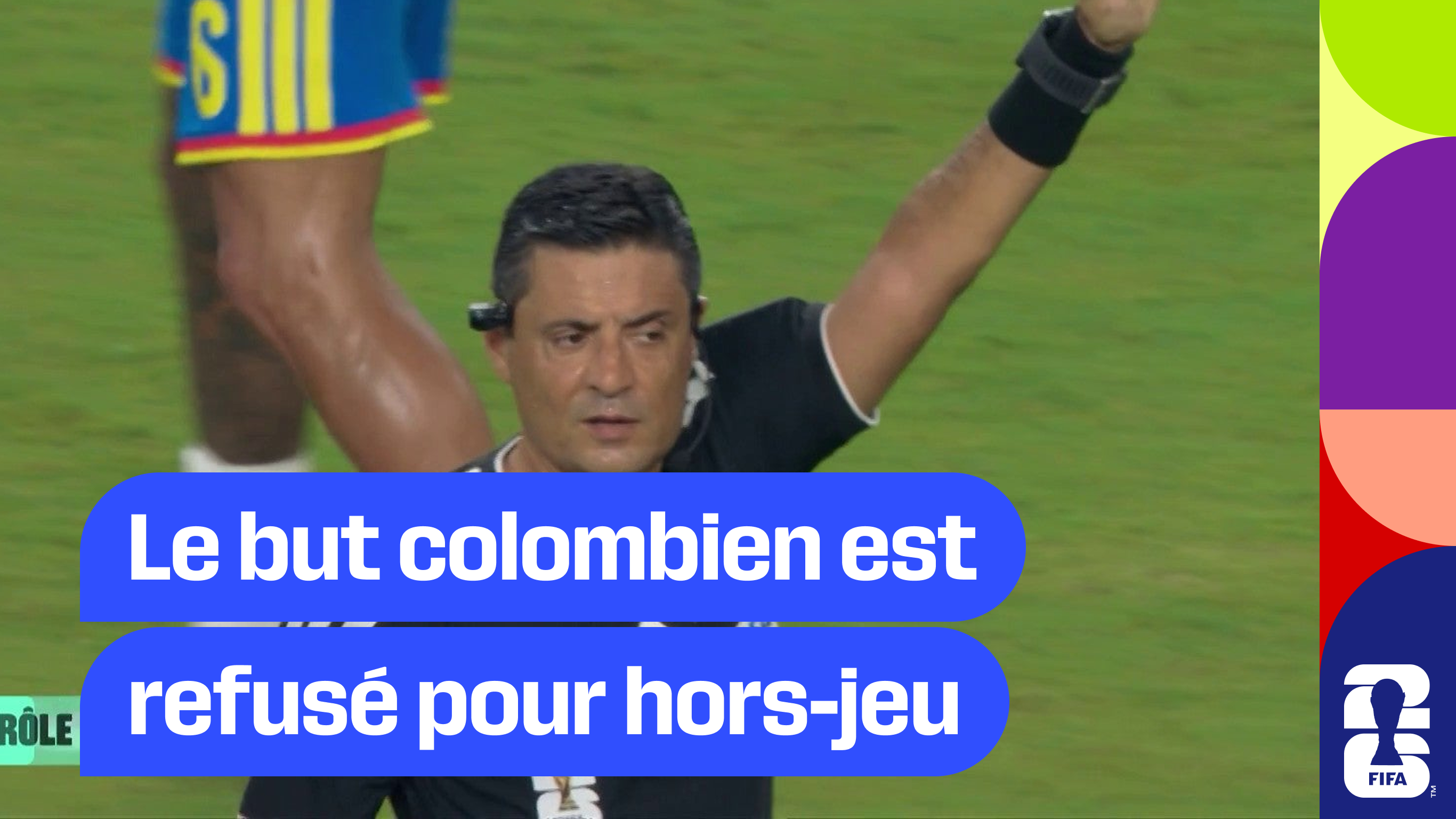 Le but colombien est refusé pour hors-jeu