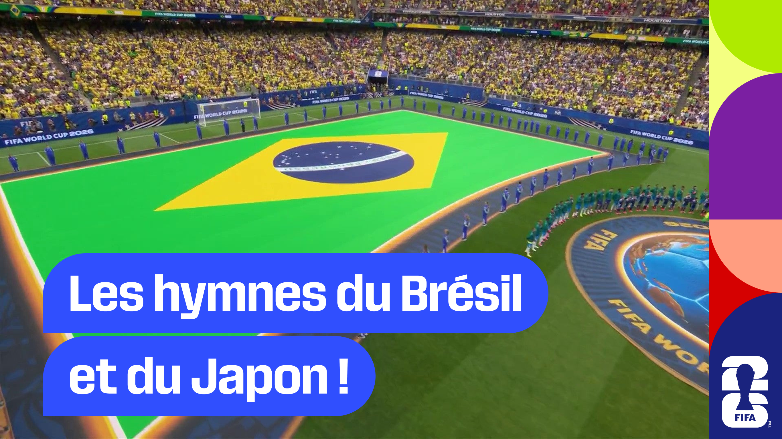 Les hymnes du Brésil et du Japon avant le coup d’envoi !