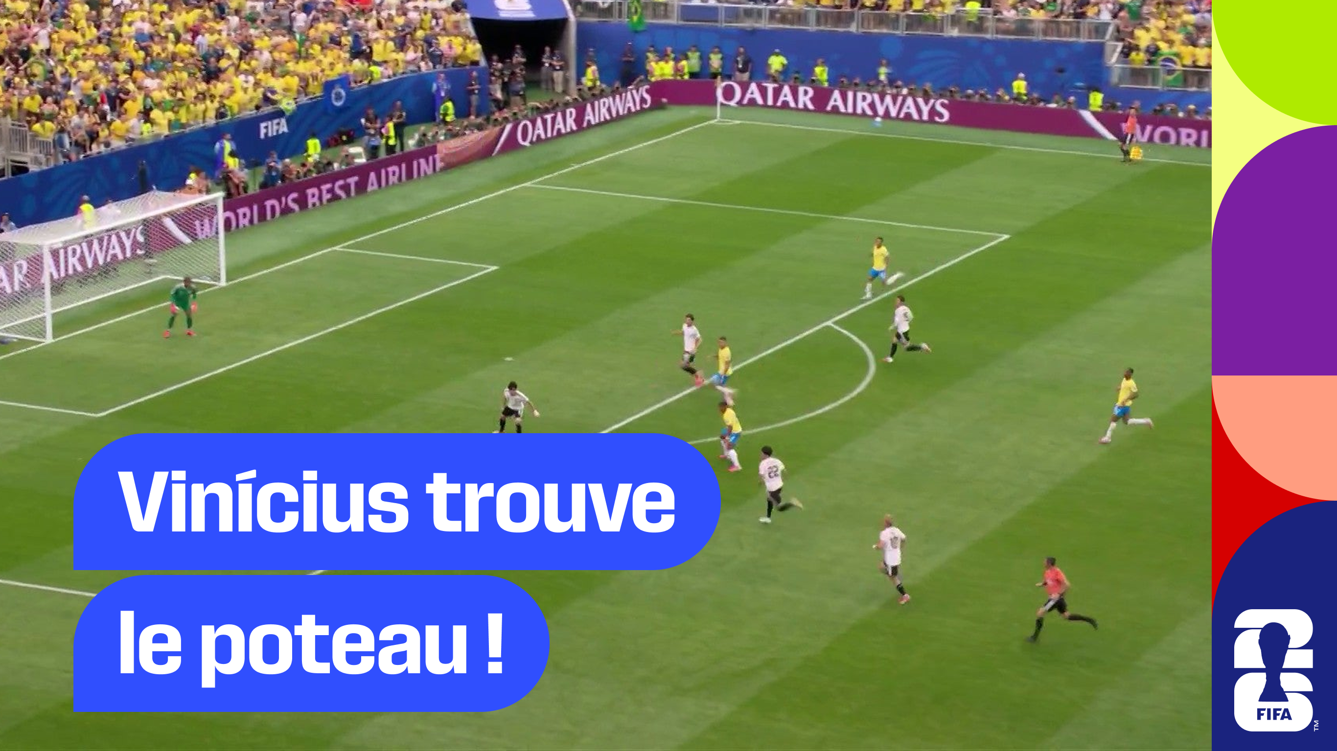 Vinícius trouve le poteau !