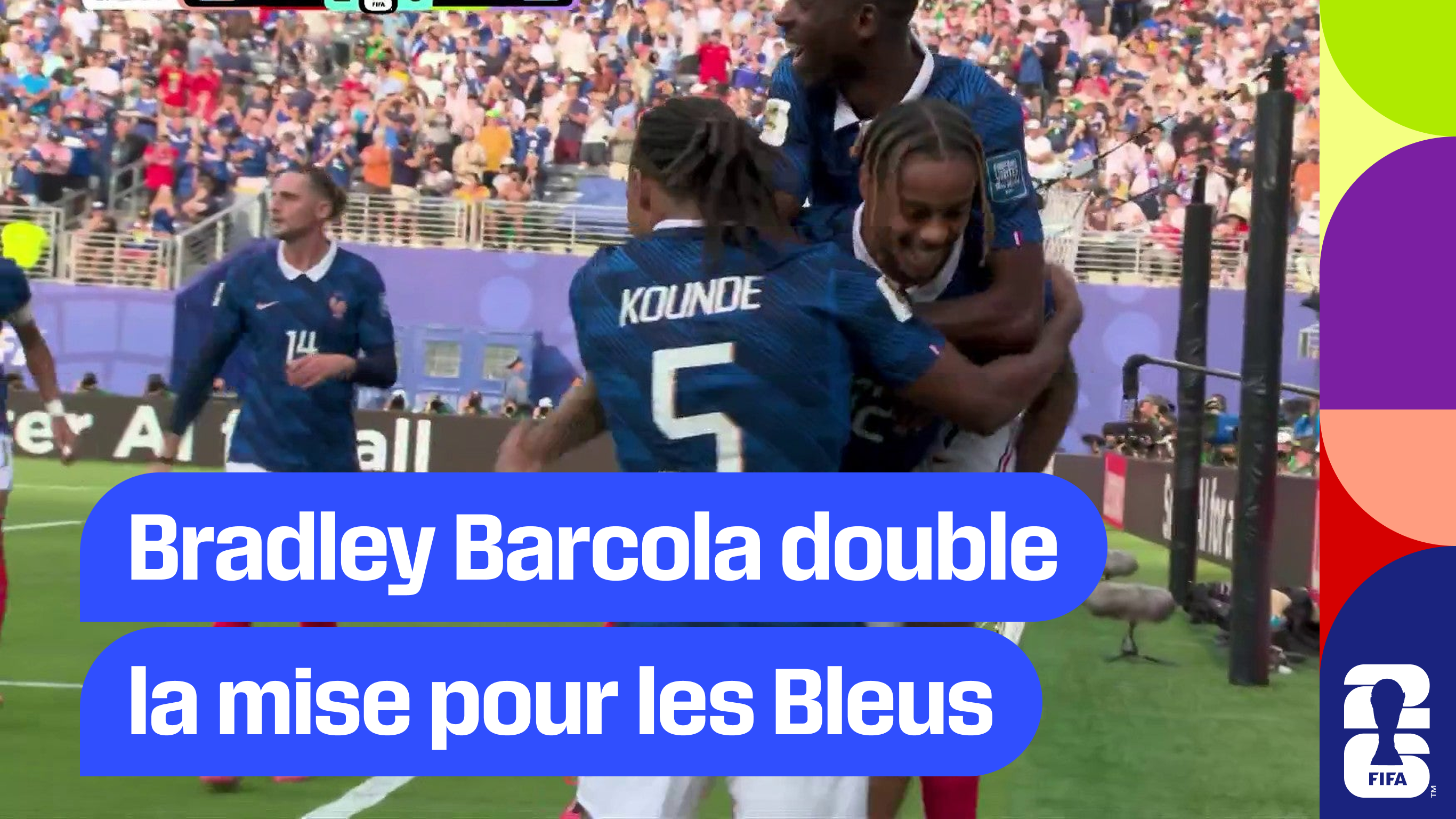 Bradley Barcola double la mise pour les Bleus