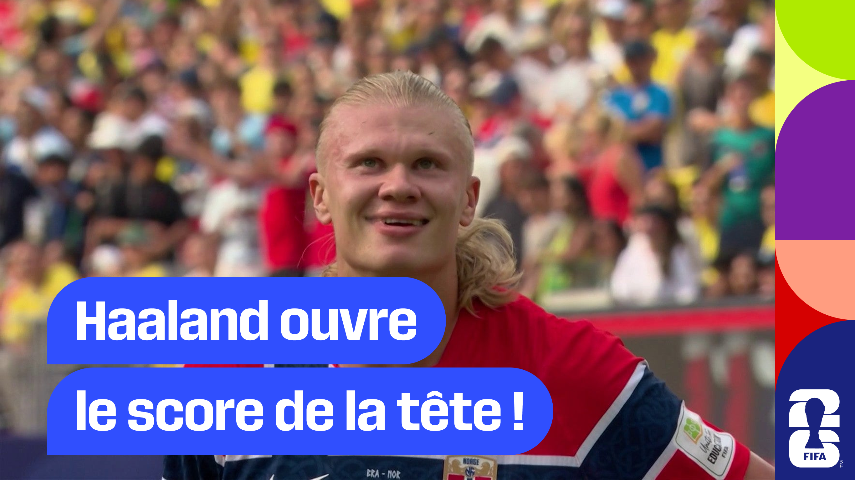 Haaland ouvre le score de la tête !