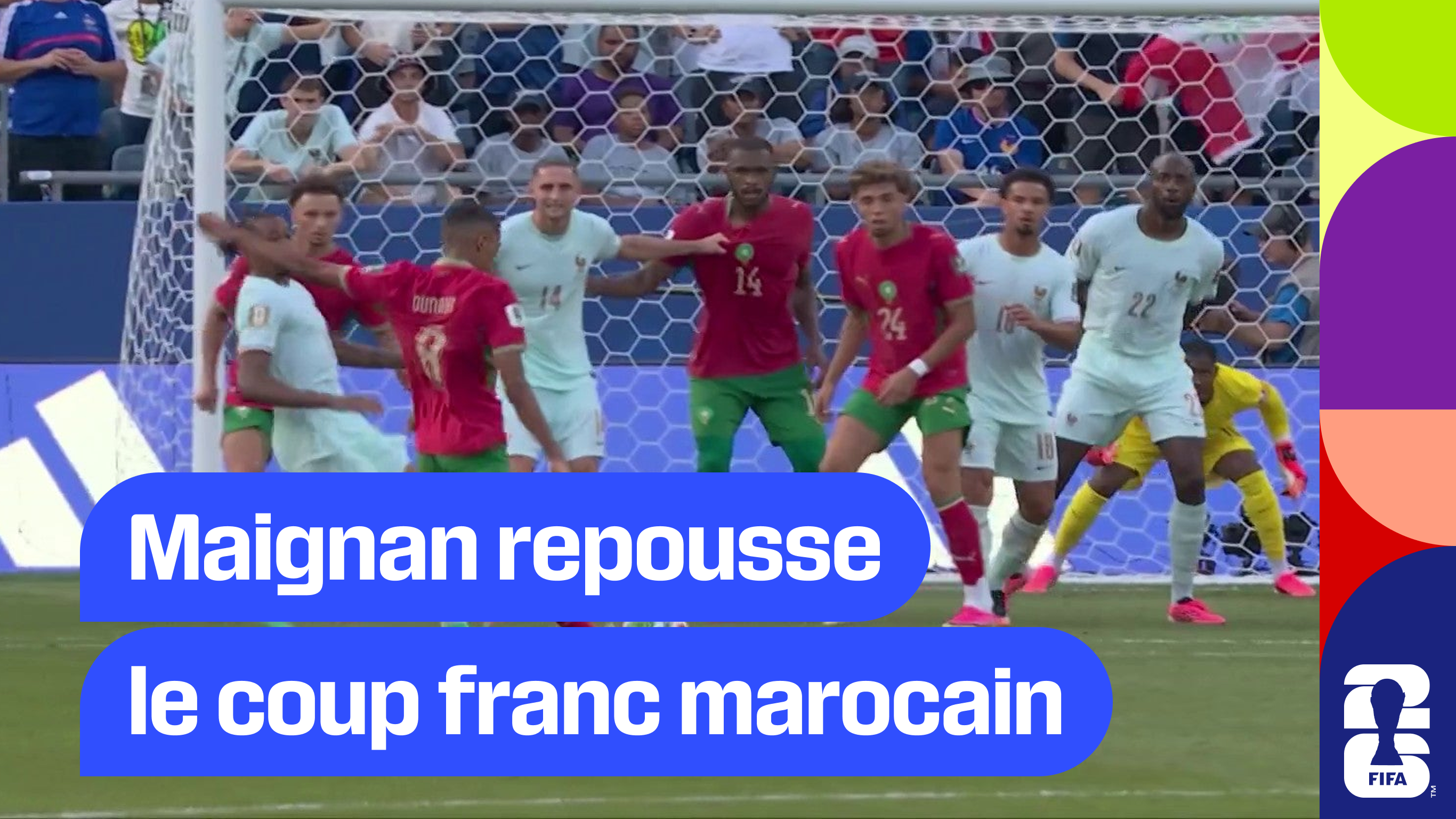 Maignan repousse le coup franc marocain !