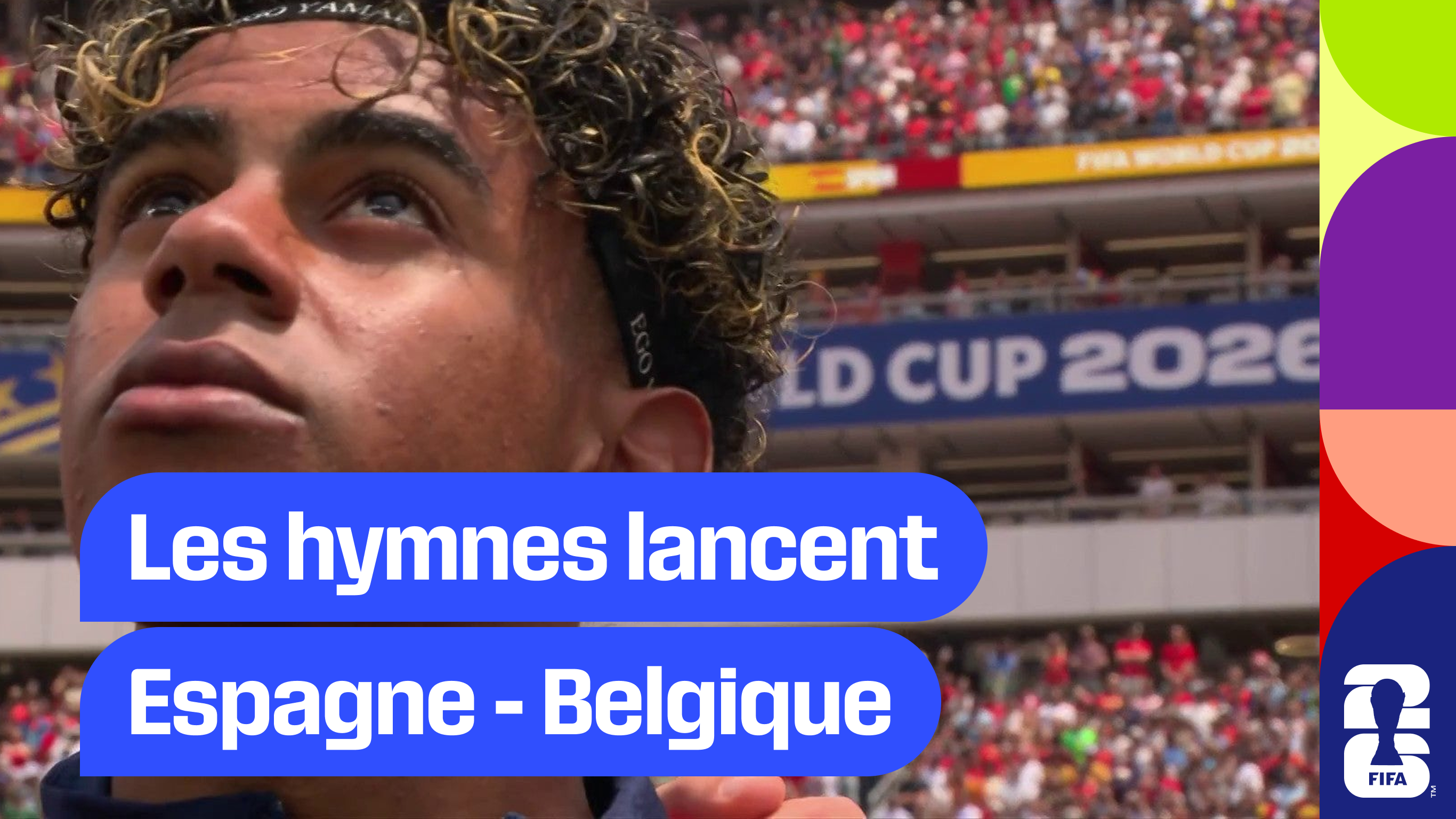 Les hymnes lancent Espagne - Belgique