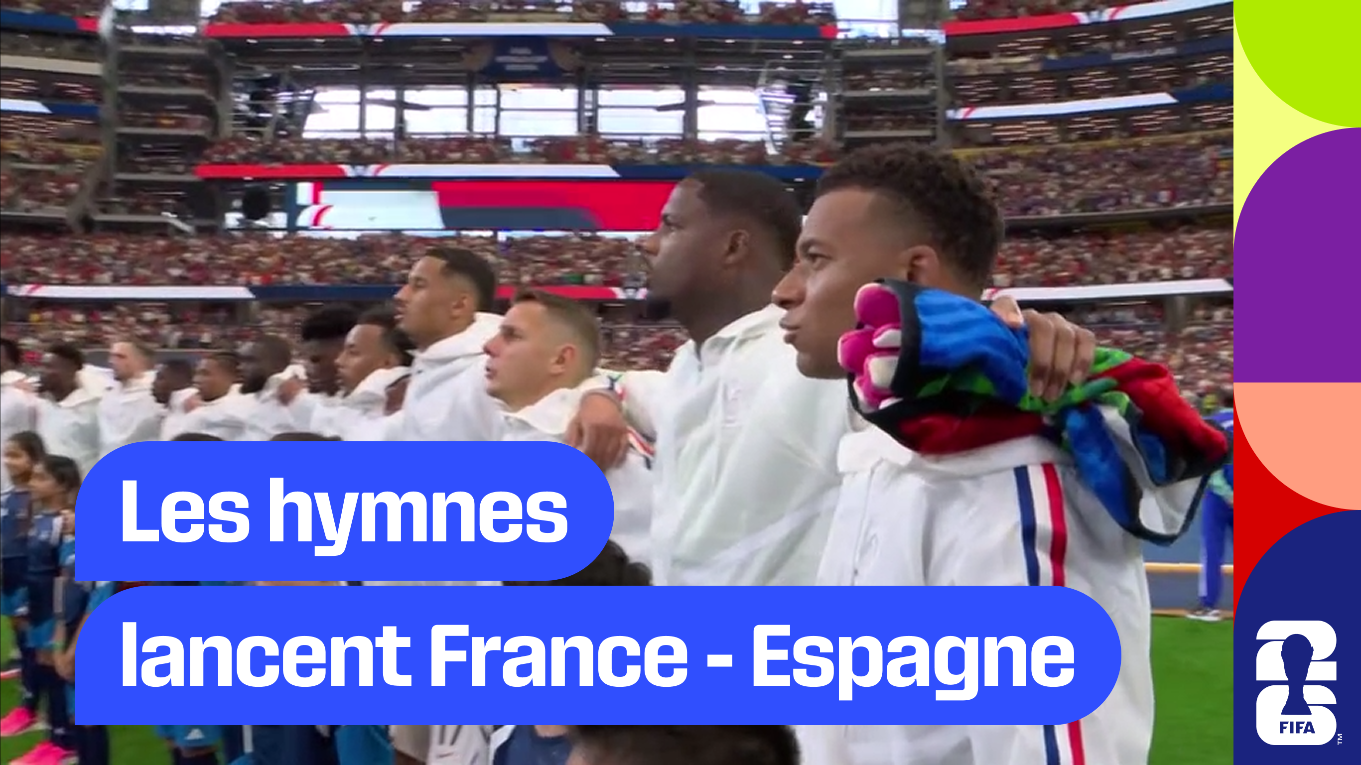 Les hymnes lancent France - Espagne