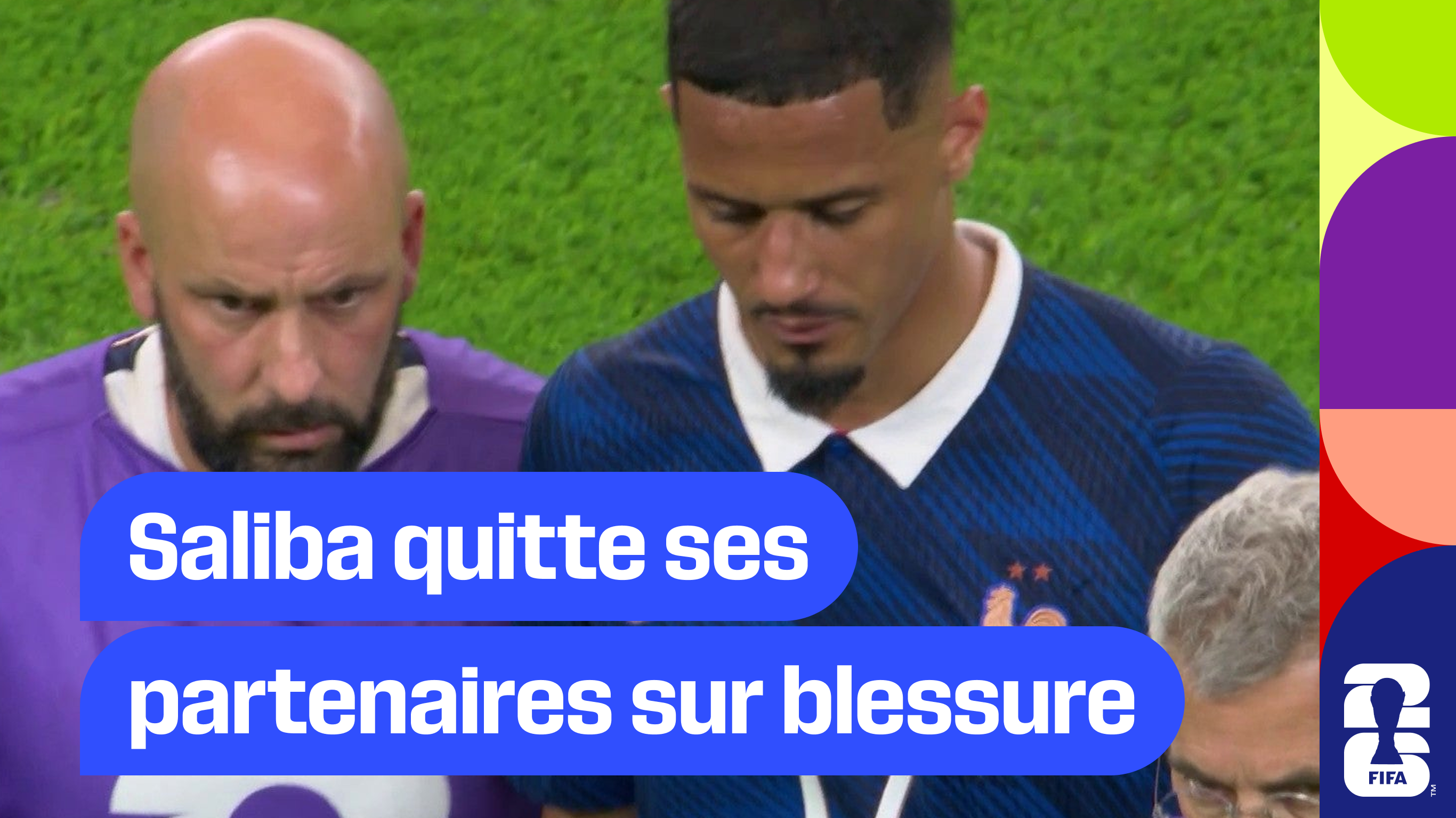Saliba quitte ses partenaires sur blessure