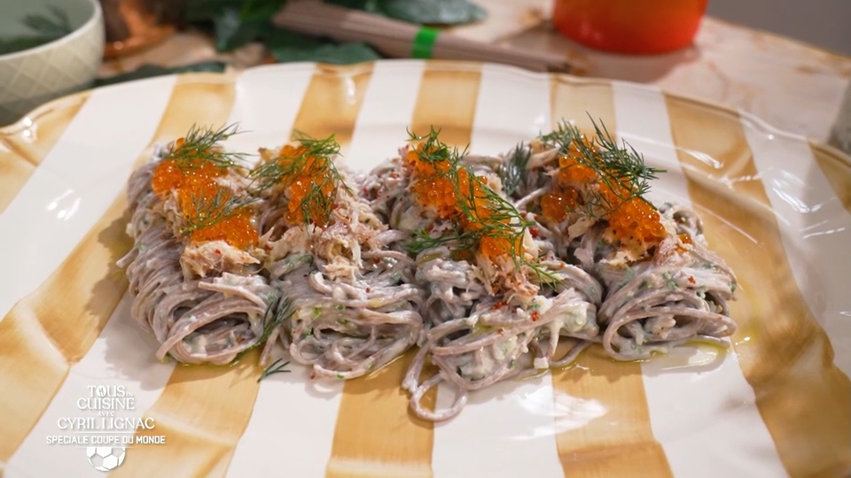 Calamaretti aux saucisses et Salade de nouilles