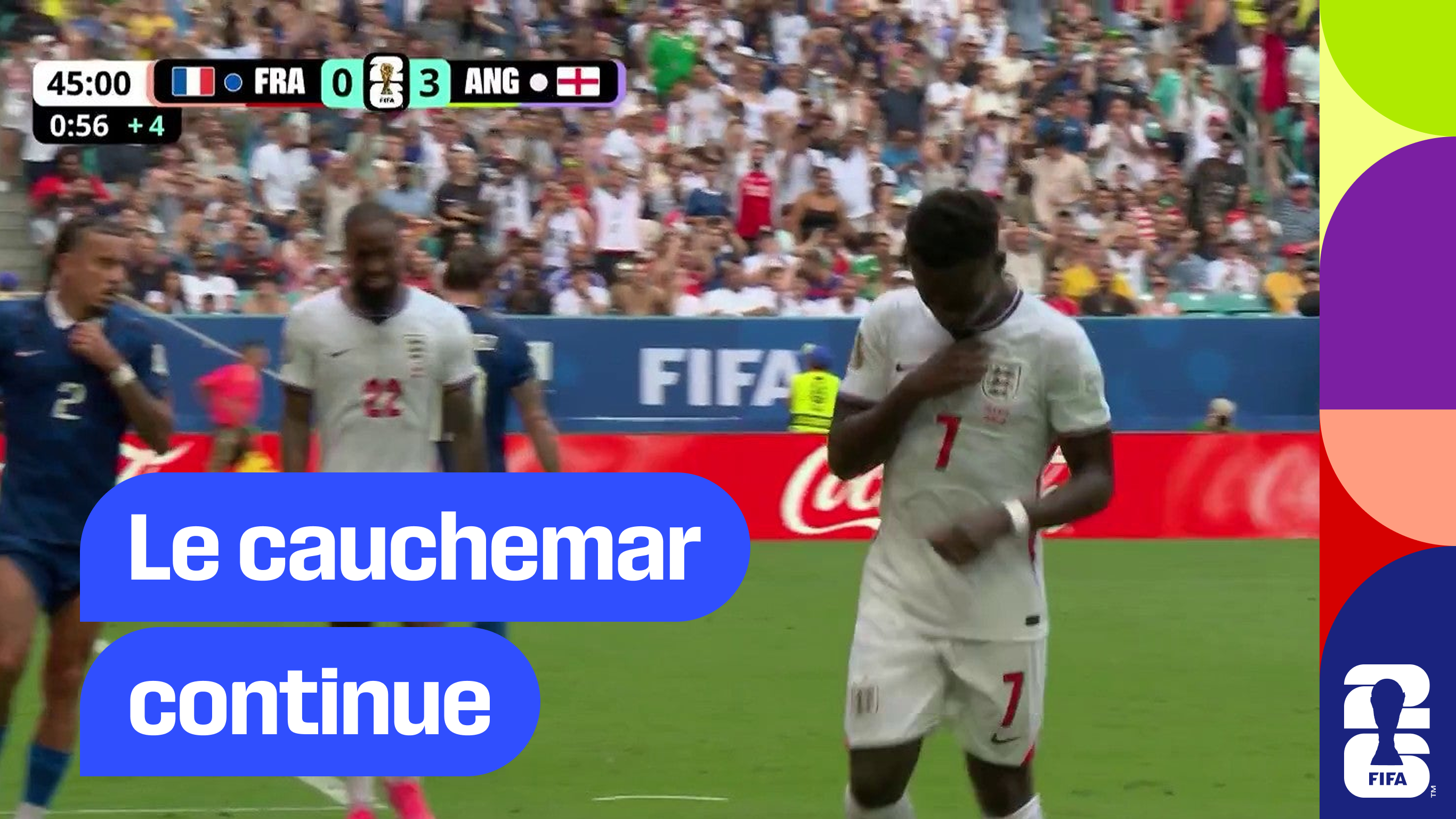 Le cauchemar continue, 4-0 pour l'Angleterre !