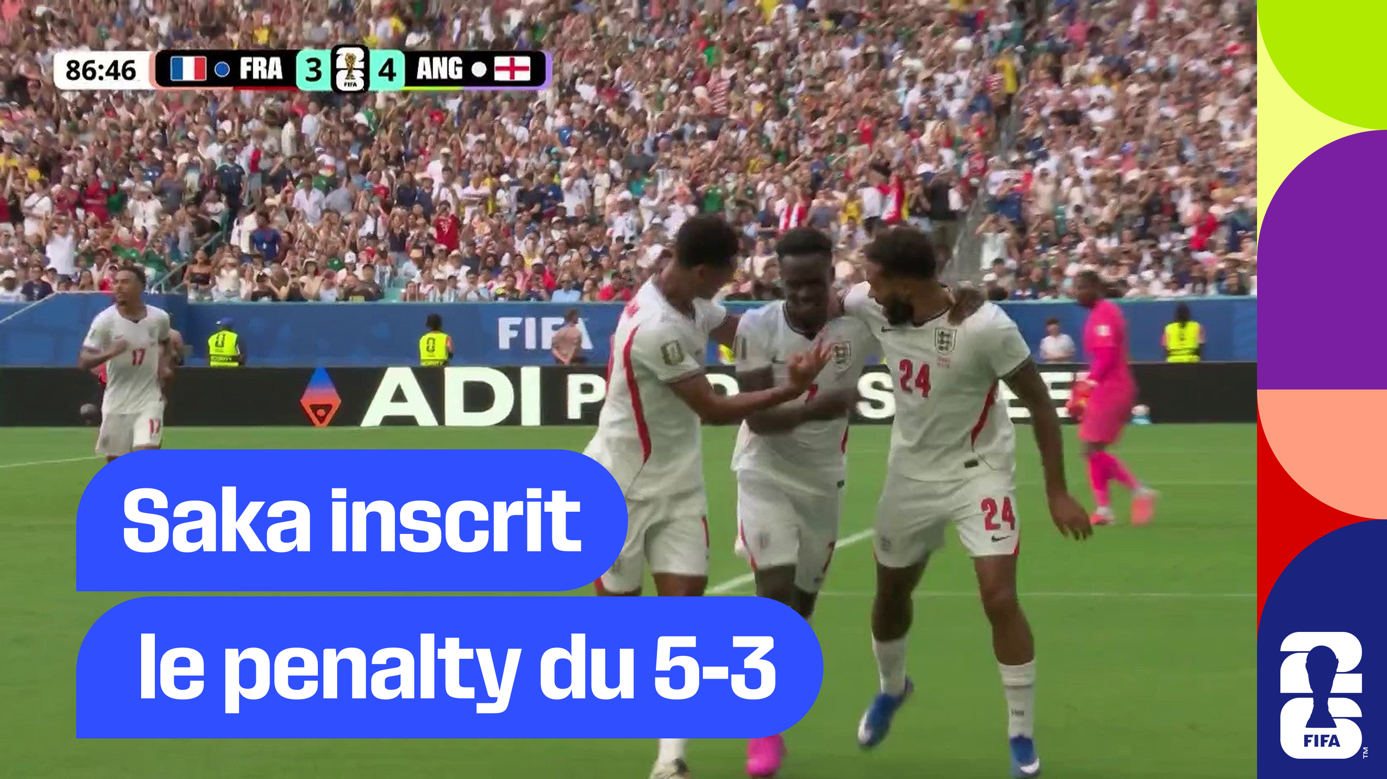 Saka inscrit le penalty du 5-3