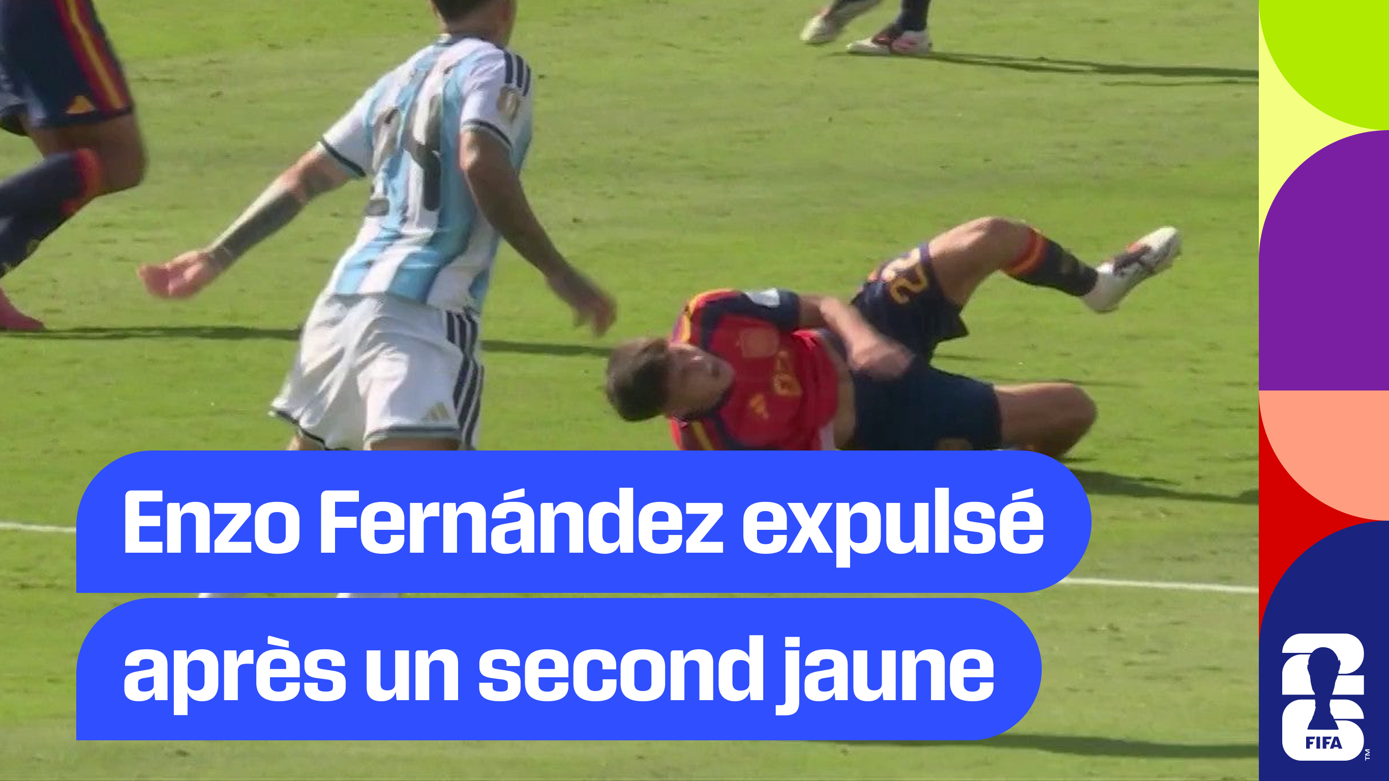 Enzo Fernández expulsé après un second jaune