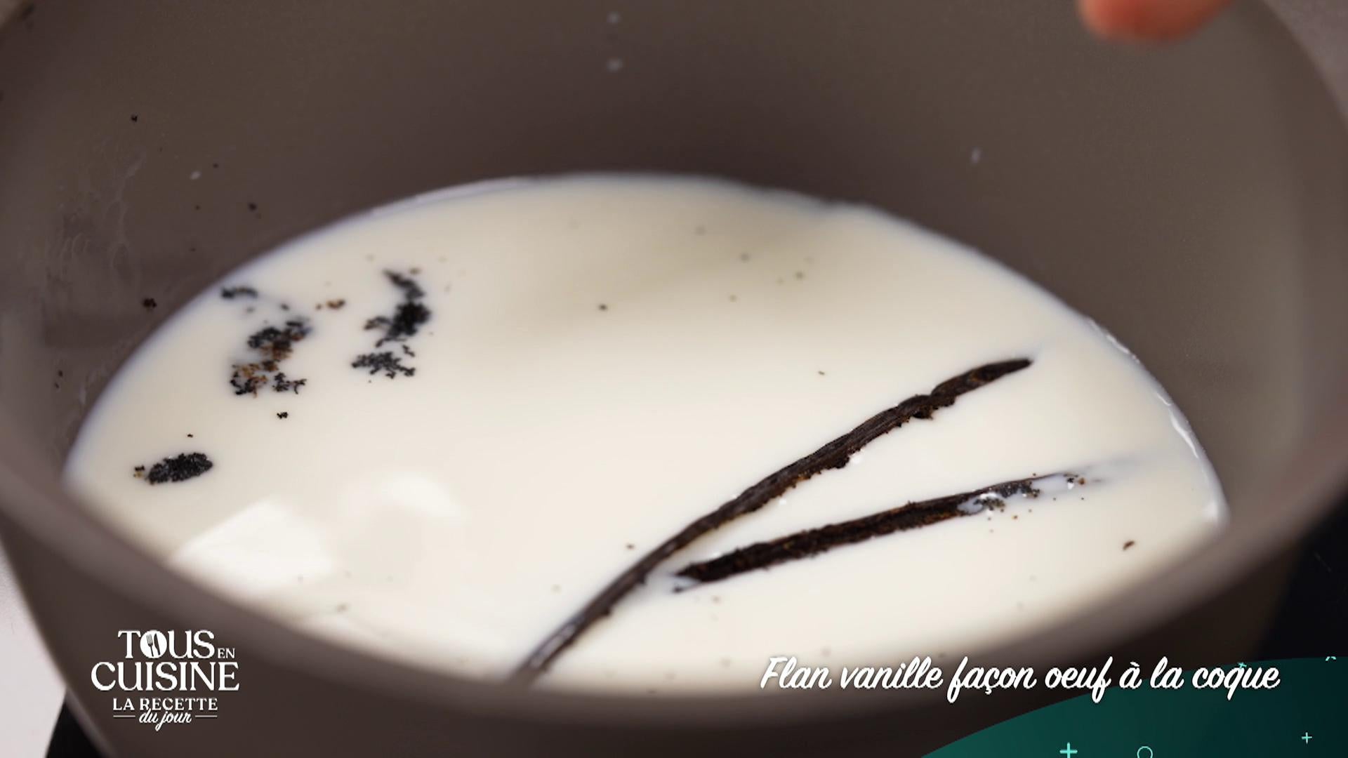 Flan vanille façon œuf à la coque