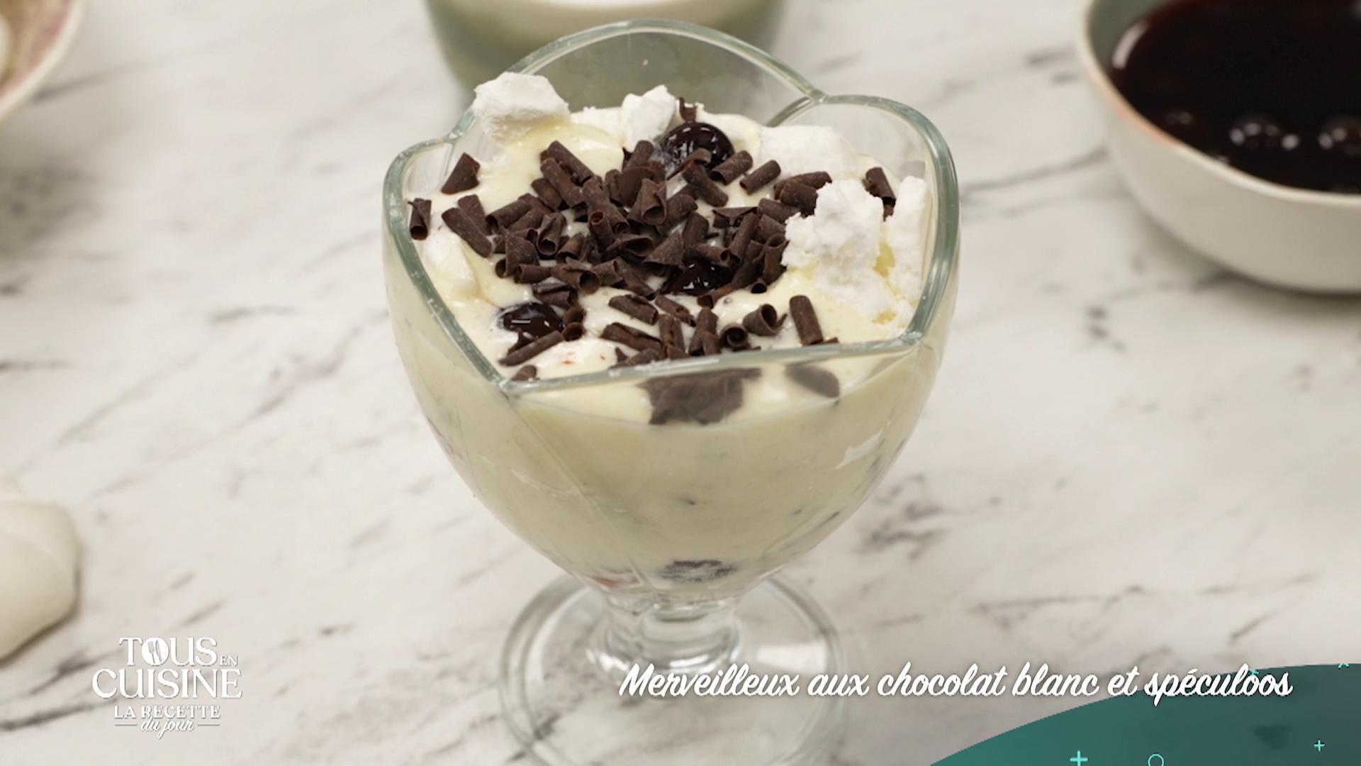 Merveilleux au chocolat blanc et spéculoos