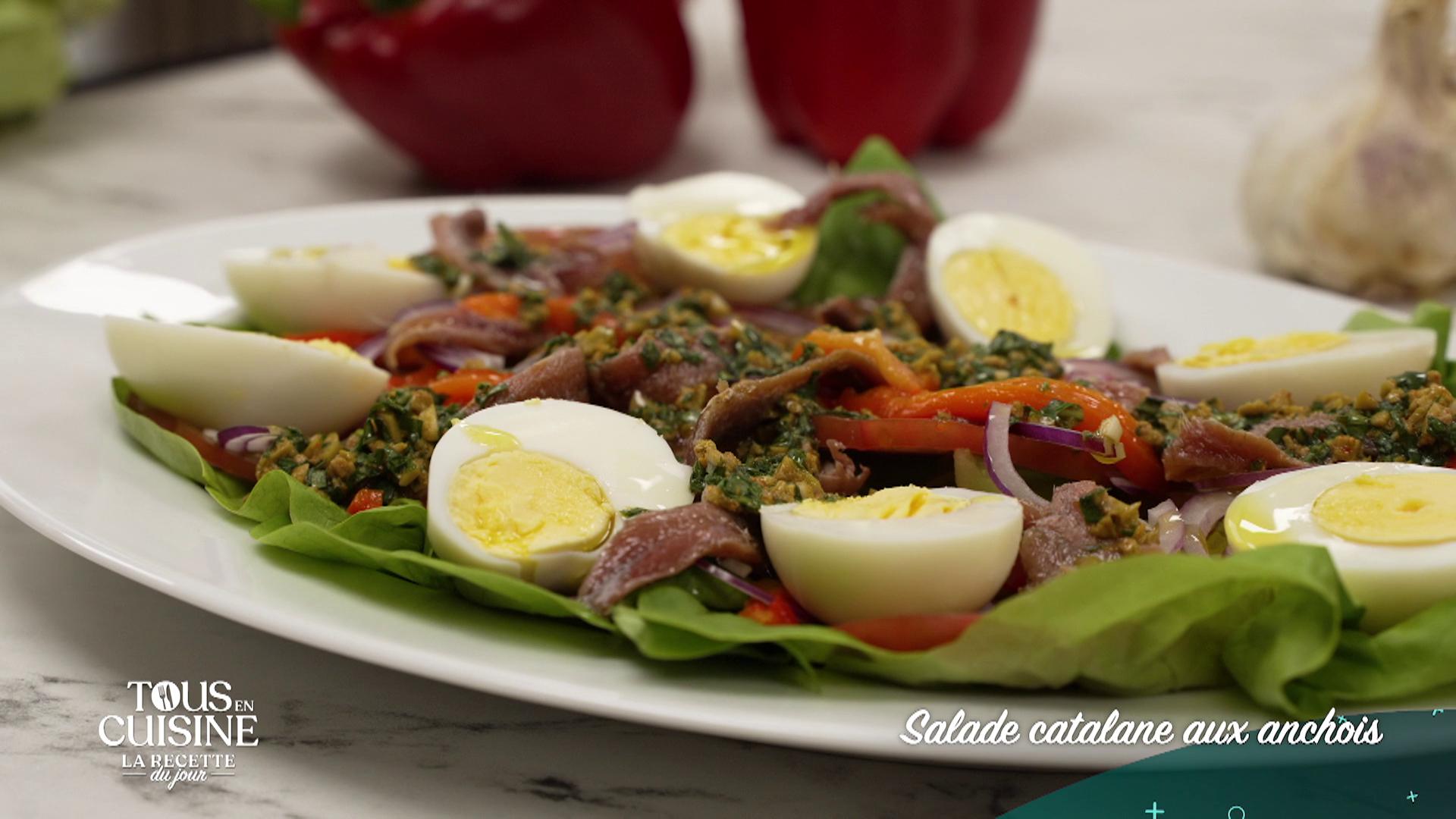 Salade catalane aux anchois