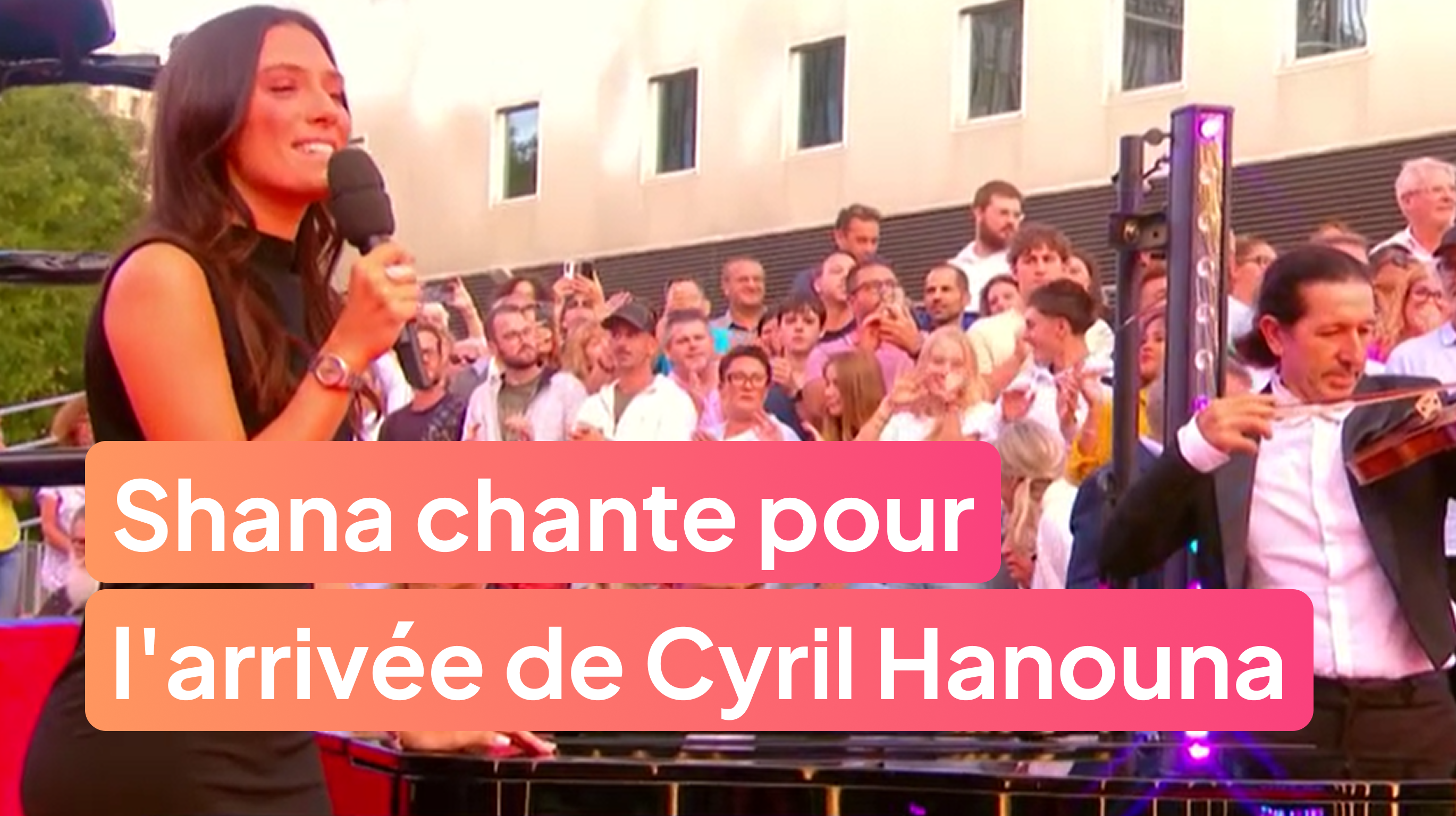 Shana chante pour l'arrivée de Cyril Hanouna