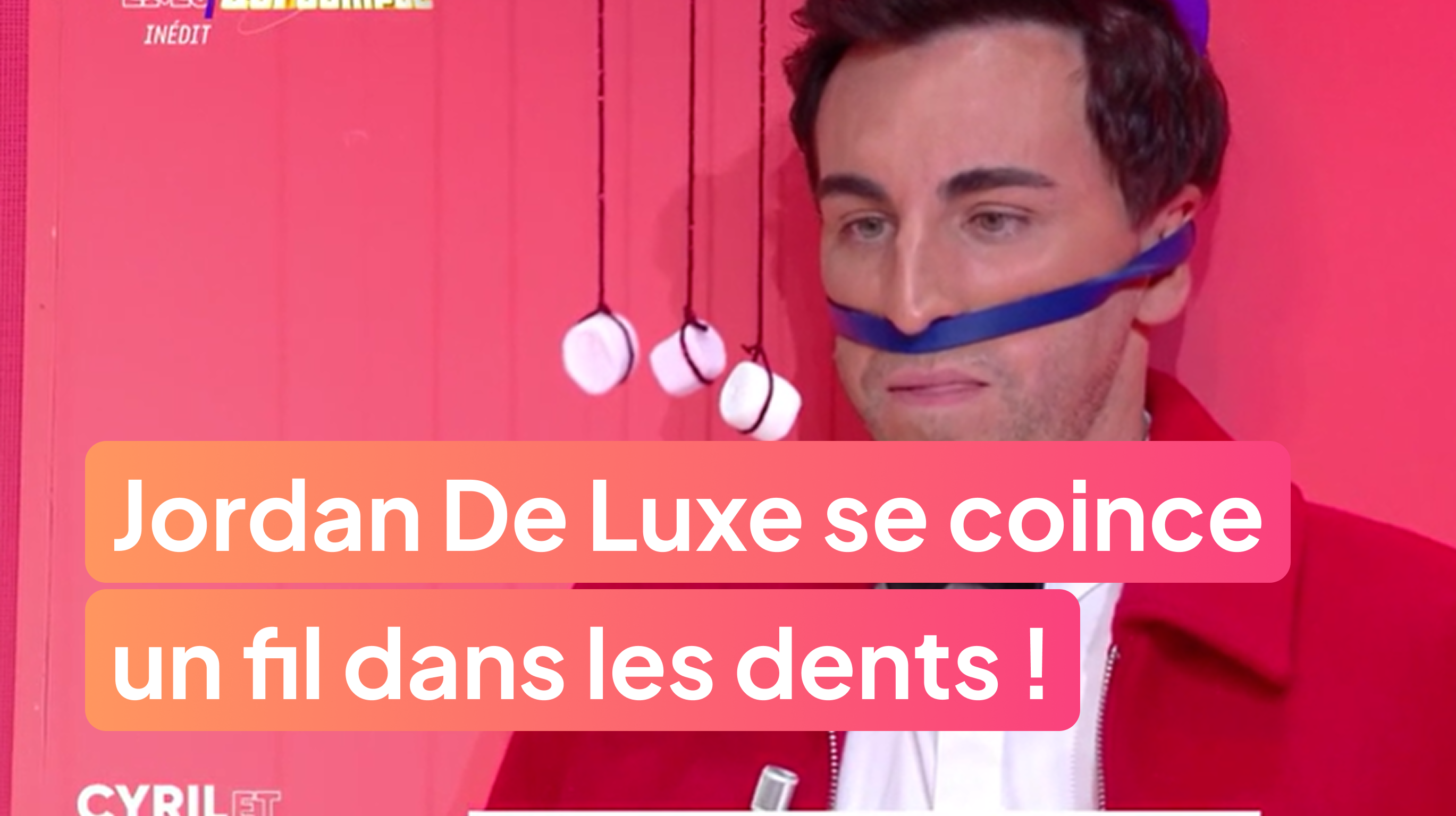 Gros fail : Jordan De Luxe se coince un fil dans les dents !