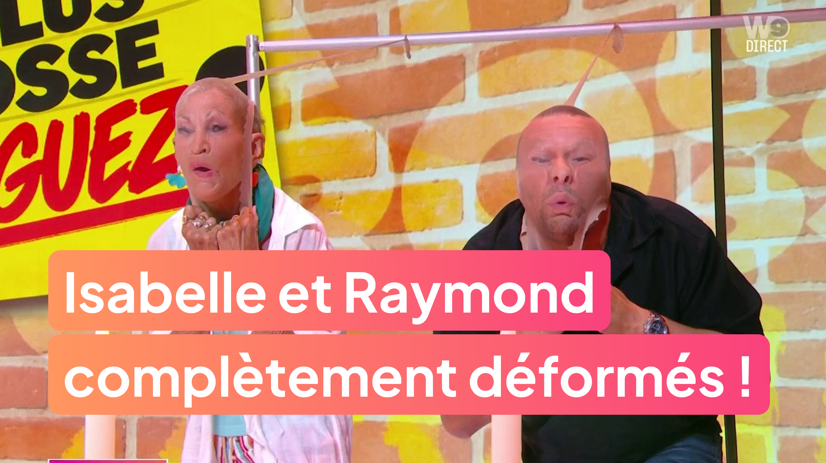 Isabelle et Raymond complètement déformés pendant un défi !