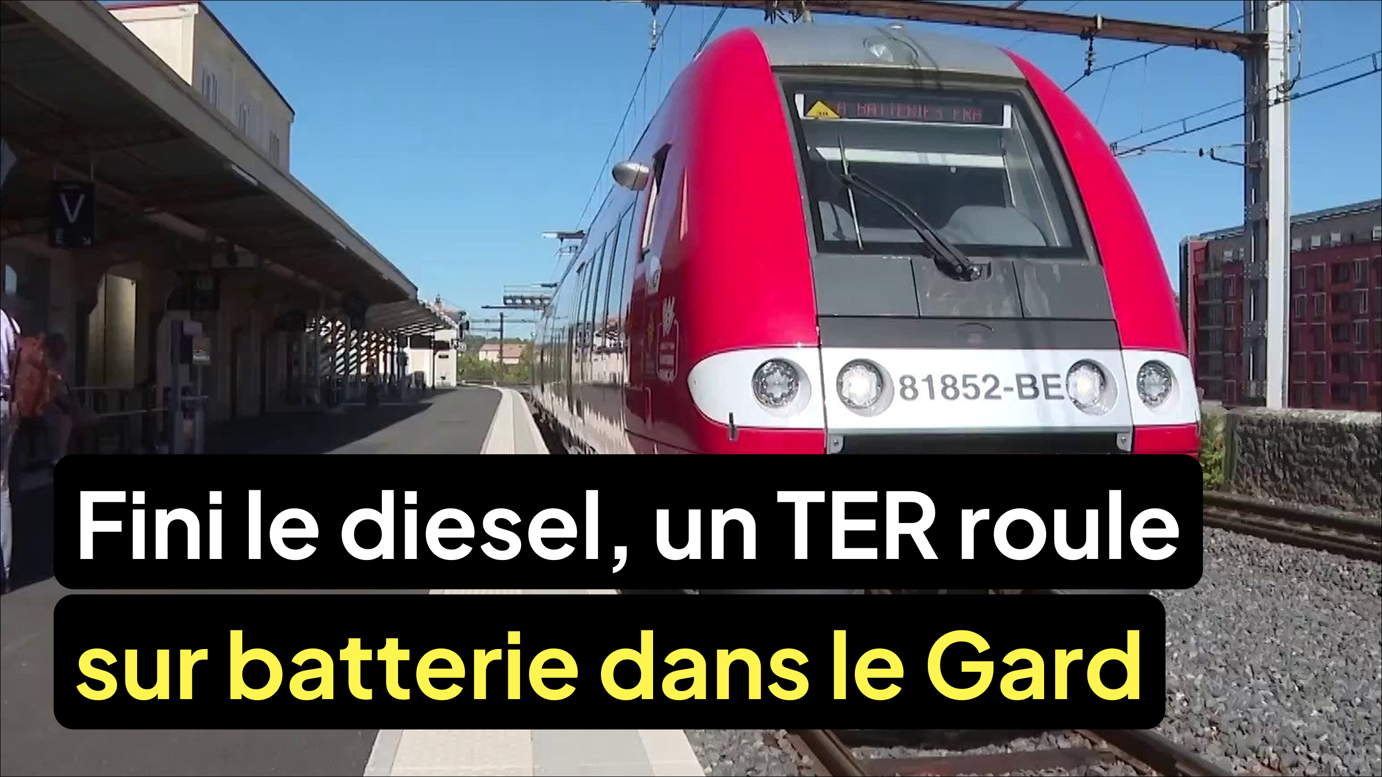 Fini le diesel, un train roule sur batterie dans le Gard