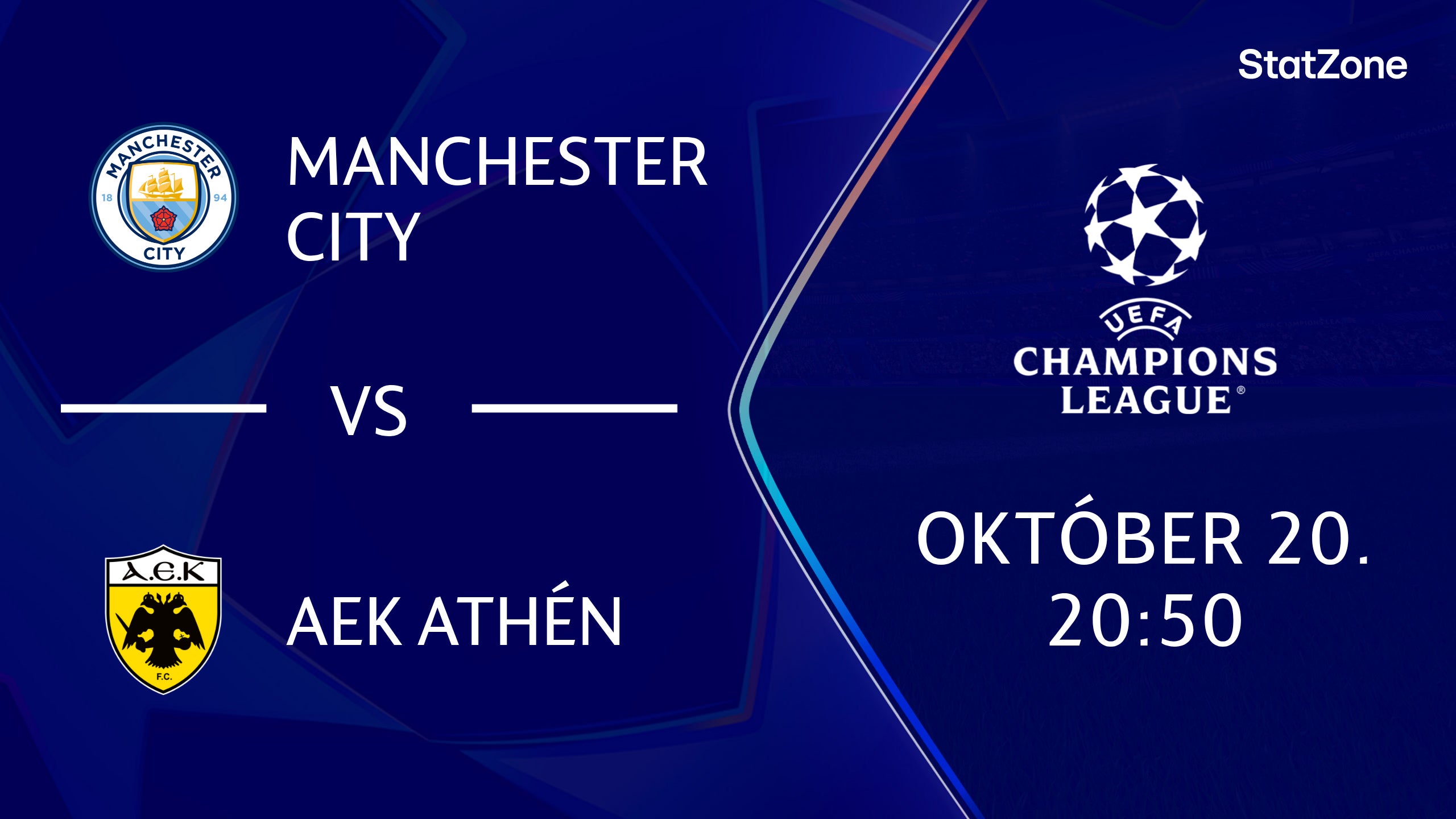 MANCHESTER CITY - AEK ATHÉN 2026.10.20 20:50