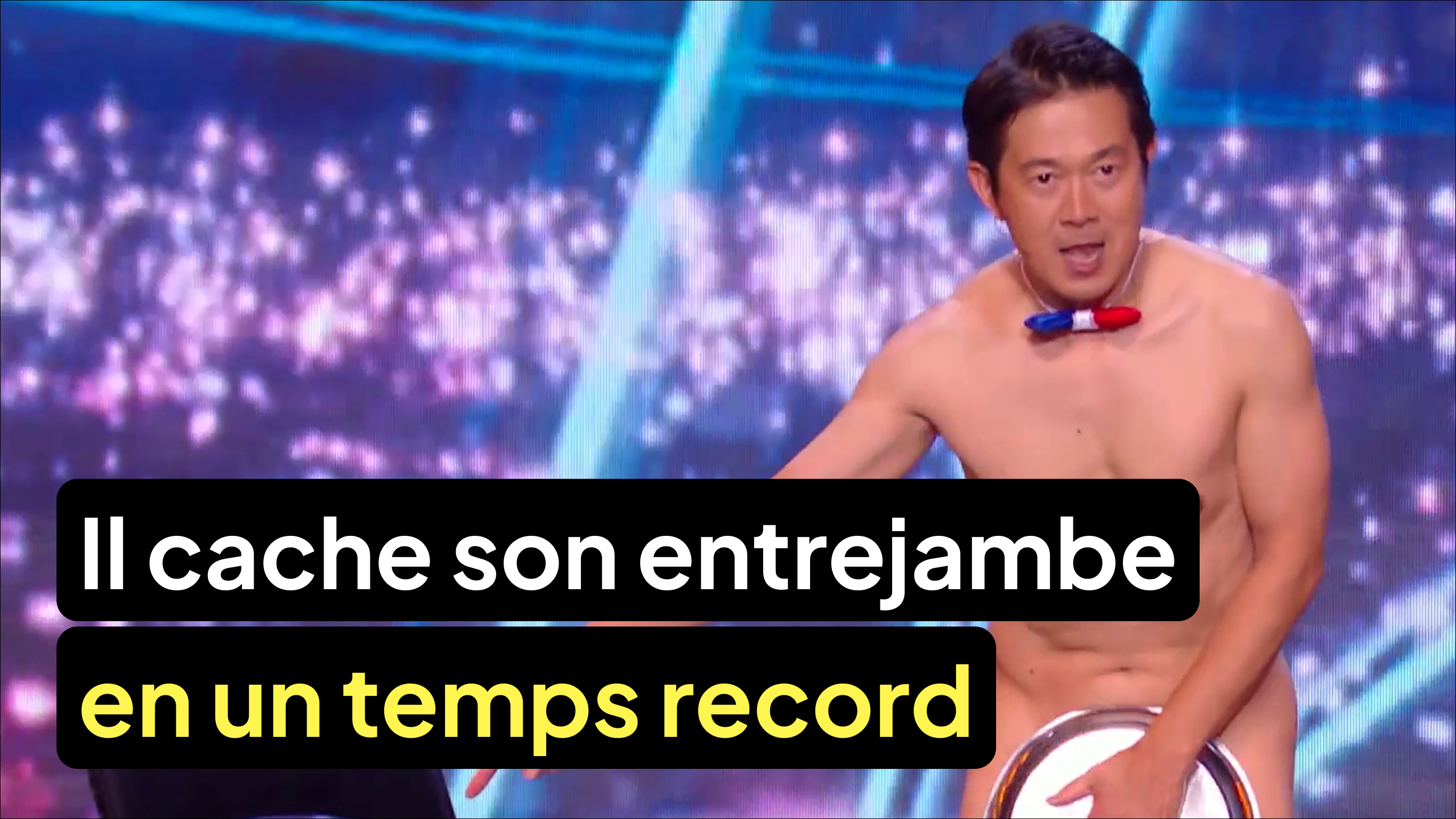 Il cache son entrejambe en un temps record